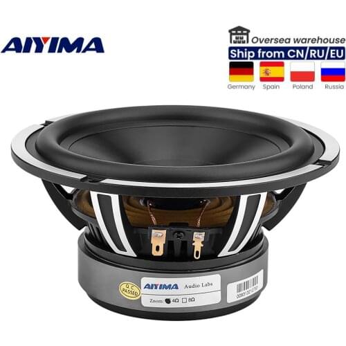 AIYIMA 6.5 Inch Woofer Audio Car Music Speaker Driver Horn 4 Ohm 50W Aluminum Basin Bass Auto Loudspeaker DIY Sound System