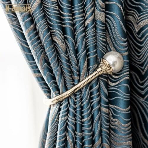 2021 New Curtain for Living Room Luxury High-precision Jacquard Curtains Modern Nordic Simulation Silk Bedroom Window Drapes