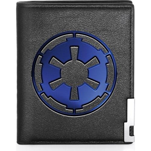 High Quality Galactic Empire Printing Leather Wallet Credit Card Holder Short Purse