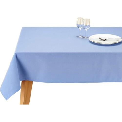 Zeren Home Solid Blue Color Carefree Table Cloth 160x160 cm