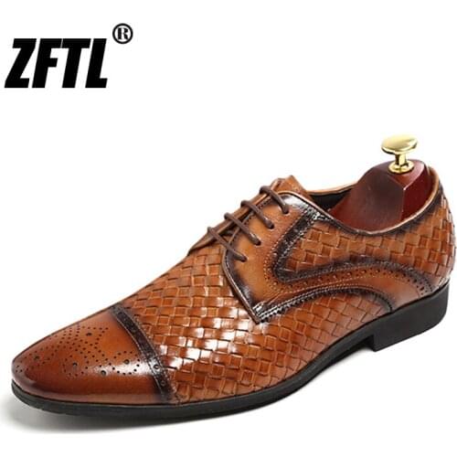 Мужские кожаные туфли ZFTL China At AliExpress