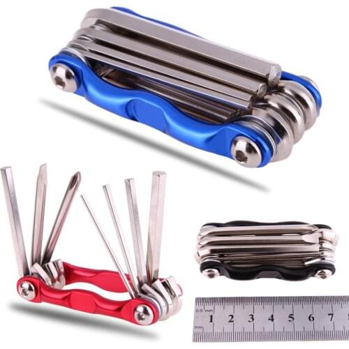 7 in 1 Portable Bicycle Folding Hex Wrench for MTB Bike Road Bicycle Screwdriver Repair Tool Set Bicicleta Cycling Bike Tools