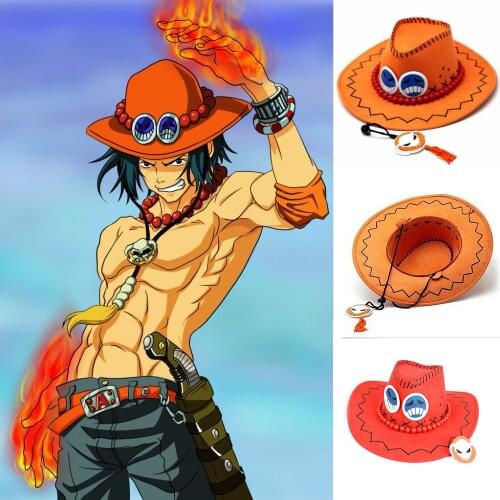 Anime Portcas D Ace Luffy Cosplay Pirates Cap Cowboy Hats Men Women Travel Cap Pirates Caps Skull Toys costume Halloween Hat