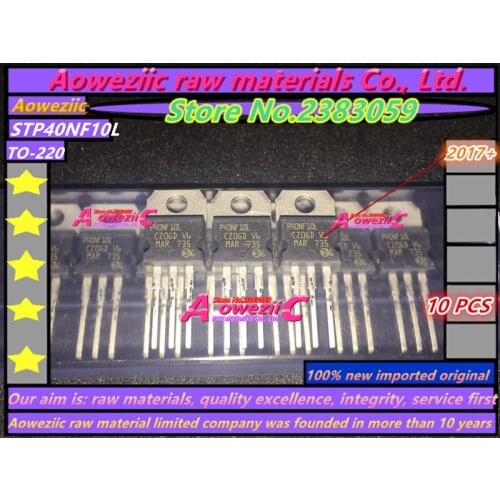 Aoweziic 2017+ 100% new imported original STP40NF10L P40NF10L TO-220 N channel MOS FET 40A 100V