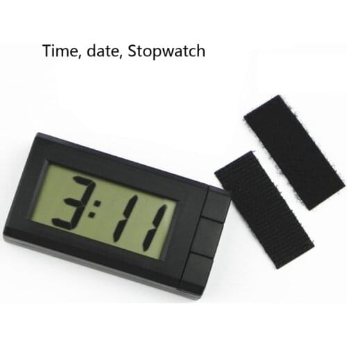 Car Automobile Digital Clock Mini Auto Watch Automotive Month Date stopwatch Decoration Ornament for Car Home Bedroom