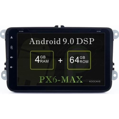 KOOCAVS 8" IPS Android 9.0 Car GPS Radio Player for Golf Polo Passat Tiguan EOS with 4GB+64GB Stereo Multimedia Headunit