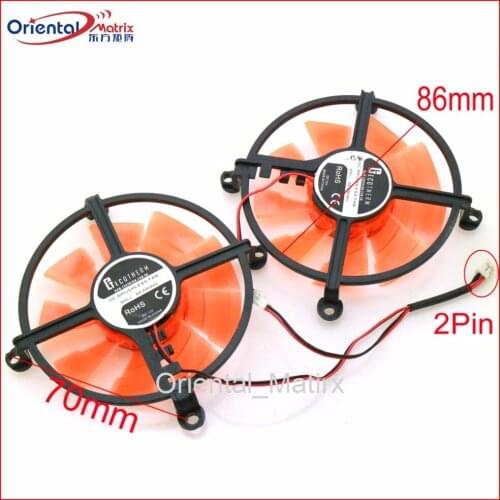 Free Shipping 2pcs/lot Cooler Fan 12V 86mm 2Pin VGA Fan For ZOTAC GTX750TI Plus TSI PA Graphics Card Cooling Fan
