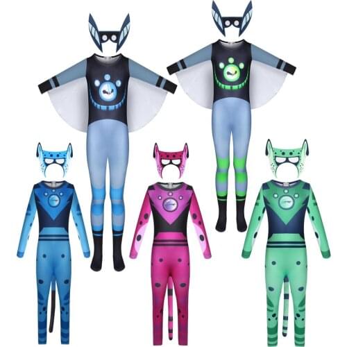 Boys Wild Kratts Cosplay Costume Creature Power Jumpsuits Fancy Carnival Party Clothes Halloween Costume for Kids with Mask 2021