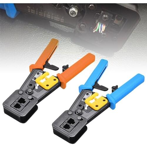 EZ-RJ45 RJ11/12 Crimper Cat5e Cat6 Connector Crimping Tool End Pass Through