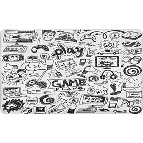 Play Games Anti-Slip Door Mat Home Decor Indoor Entrance Doormat Rubber Backing 30 X 18 Inches