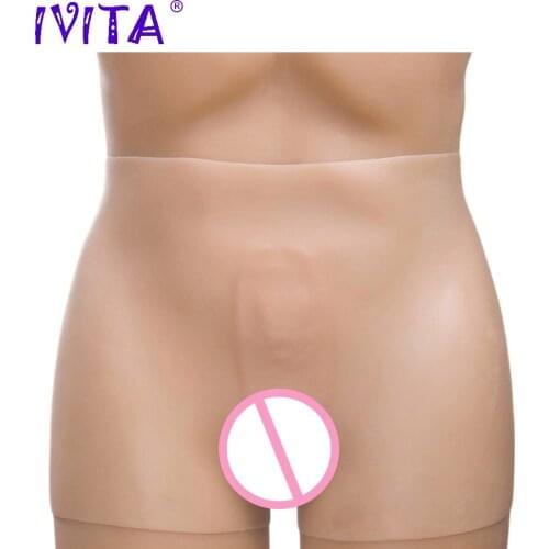 IVITA Realistic Silicone Vagina Insertable Sexy Fake Vagina Panties Suitable For Transgender Crossdresser Shemale Fashion Gift