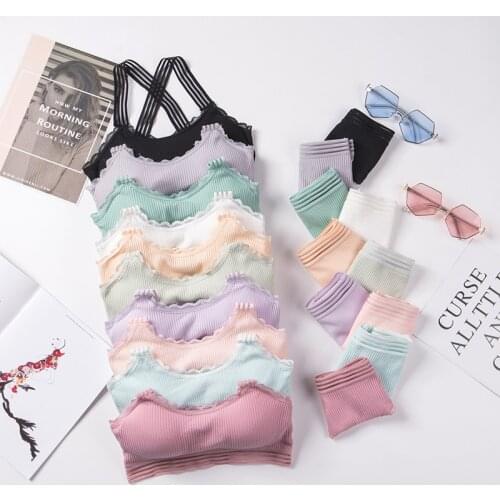 Underwear Women Set Training Bra for Girls Teens Lace Bra and Panty Cotton bras for Teenagers Lingerie Bralette Ropa Interior