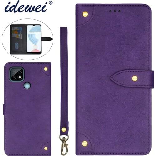 Applicable to OPPO Realme C21Y mobile phone case fold bracket function protection leather case phone case funda capa co