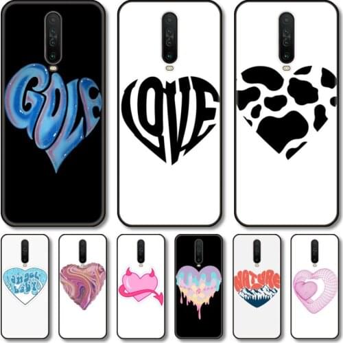 Creative heart shapes Phone Case For XiaoMi Redmi Note 10S 9S 8 7 6 T Pro Black Cover Silicone Back TPU