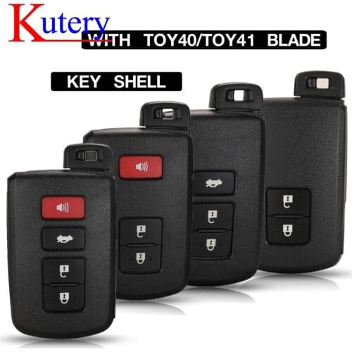 Kutery 2/3/4 Buttons Remote Key Shell Case for Toyota Avalon Camry RAV4 Corolla Highlander Smart Car Key Housing Fob Replacement