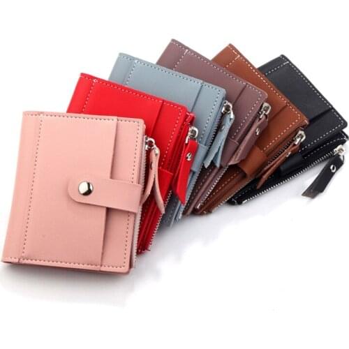 Slim Hot Sale Women Clutch Wallet Top Quality PU Leather Wallets Female Wallet Women Short Hasp Purse Coin Purse Pocket