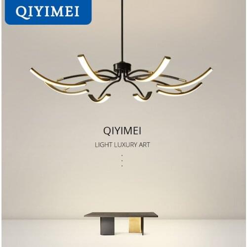White Black Modern Led Chandeliers For Living Dining Room Dimmable Remote Controller Iron Body Lighting Fixture Kitchen Lustre