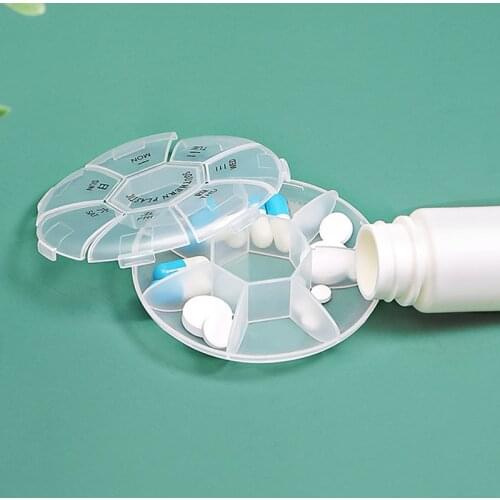 Medical Kit 7 Grids Portable Weekly Pill Box Storage Case Pill Case Container Mini Medicine Organizer Tablet Dispenser Splitters
