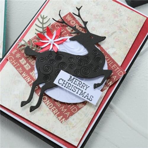 InLoveArts Christmas Deer Metal Cutting Dies Scrapbooking for Making Cards Decorative Embossing Crafts Stencils Animal Die Cuts