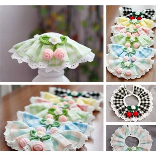 Fashion cat dog Plaid Bib Pet Collar Scarf Cotton saliva towel dog cat accessories for cats and small dogs XS-XL