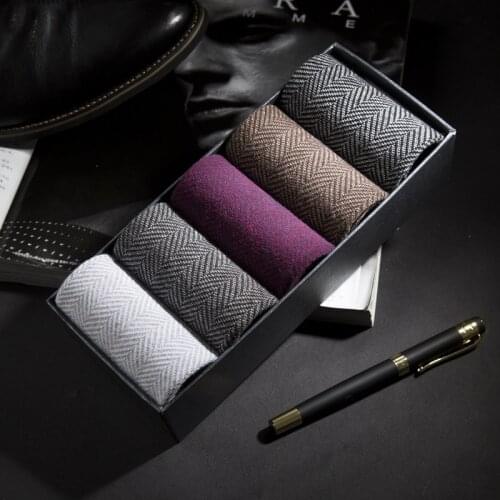 New Design Men Business Socks 5Pairs/lot Brand Cotton Socks Summer Classic Dress Socks Mens Deodorant Crew Socks No Box
