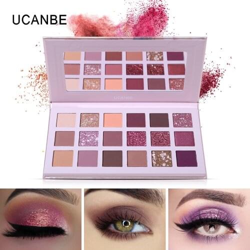 Ucanbe 18 Color Nude Matte Eyeshadow Palette Waterproof Long-lasting Glitter Shimmer Aromas Eye Shadow T1249