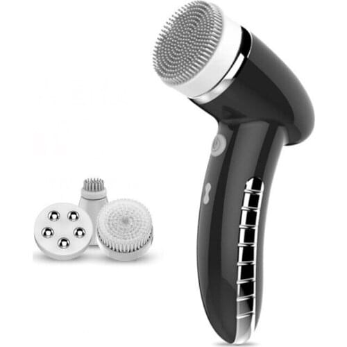 Facial Cleansing Brush Electric USB 360° Rotating Facial Cleansing Brush 4 In 1 Brush Tip Face Massager Deep Washing Beauty Tool