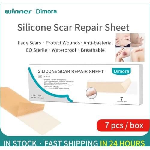 Winner Silicone Scar Repair Sheet Soft Reusable Silicone Scar Strips Sticker for Scars Waterproof Band Aid for Outdoor Camping