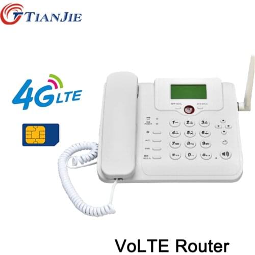 TianJie 4G VoLTE Wifi Router Wireless Landline Voice Call Router Hotspot Broadband Fixed Telephone With Sim Slot LAN Port