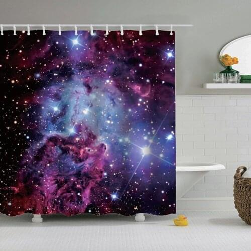 Dafield Star Shower Curtain Space Galaxy Outer Nebula Universe Planets Magical Fantacy Night Sky Cloud With Hooks