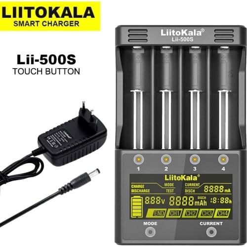 Liitokala Lii-600 Lii-S8 Lii-500 Lii-PD4 Lii-500S LCD 3.7V 18650 18350 18500 21700 14500 26650 AA NiMH Lithium-Battery Charger