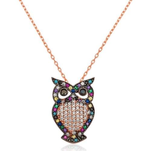 Silver Owl Women Necklace