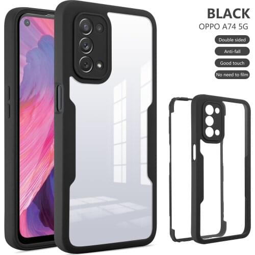 100PCS 360 Protective Phone Case For OPPO REALME 8/8 PRO /A74 4G/A94 5G/A74 5G/A93 5G/A54 5G Front PET film & Back Cover Case