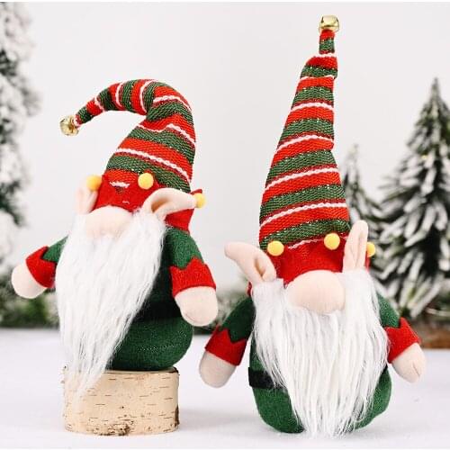 2020 Plush Doll Faceless Santa Claus Dwarf Doll Ornaments Christmas Tree Hanging Pendant Christmas Party Decorations
