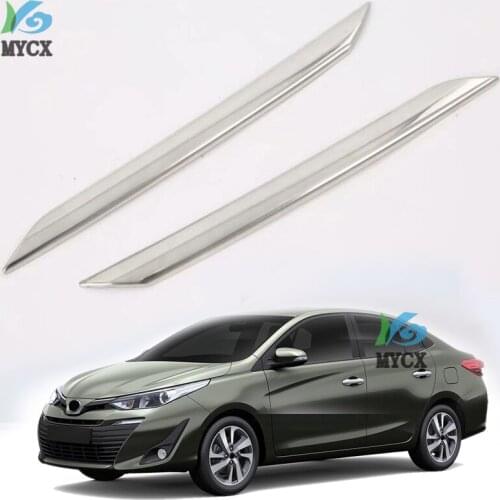 ACCESSORIES FIT For Toyota VIOS 2019 2020 CHROME FRONT HOOD BONNET GRILLE MOLDING COVER TRIM BAR GARNISH