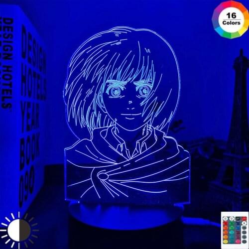 Anime Attack on Titan 3d Lamp Armin Arlert Light for Bedroom Decoration Kids Gift Attack on Titan LED Night Light Armin Arlert