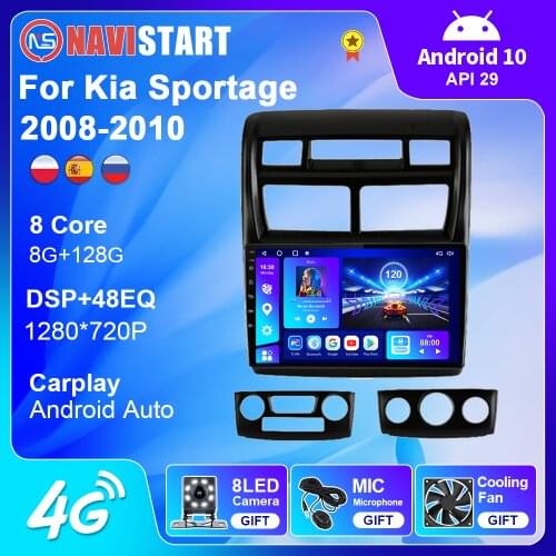 Car Radio For KIA Sportage 2006-2011 Multimedia Video Player Navigation GPS Touch Screen 9 Inch Android 10.0 Carplay 48EQ 8 Core