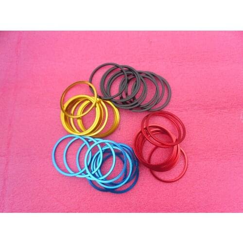 Free shipping 10PCS Bicycle wheels MTB BB axis color thick aluminum washer 1.5 / 2.0MM bottom bracket parts bicycle accessories