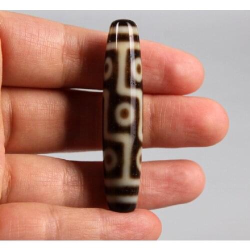 Dzi Beads Natural Tibetan Genuine Nine Eyes Pendant Female Agate Rough Stone Thousand Years Old to Pure Accessory Male