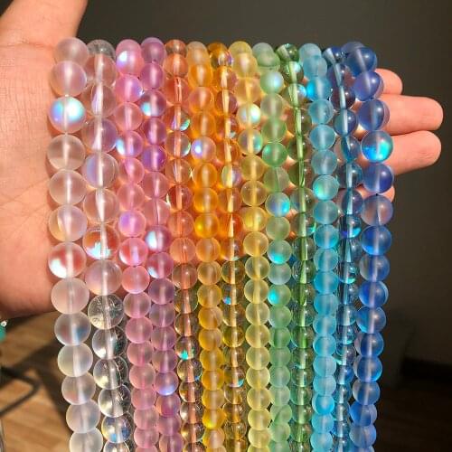 AAA Glitter AB Clear Austria Crystal Quartz Natural Round Loose Beads Charms Beads For Fashion Jewelry Handicrafts Making