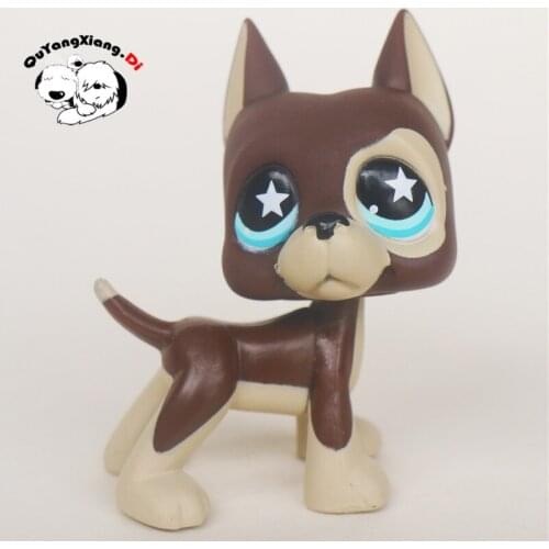 CWG004 Pet Shop Animal Brown erect ears Puppy Star eyes doll action Figure cute puppy