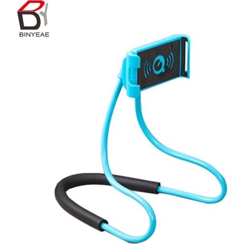 Mobile Tablet Holder Clip Tablet Pad Neck Stand Support Universal Lazy Neck Hanging Holder Snake-like Flexible