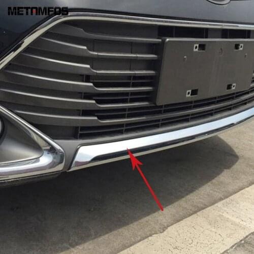 For Toyota Camry 2015 2016 Chrome Front Lower Bumper Molding Trim Sticker Decoration Strip Exterior Accessories Car Styling
