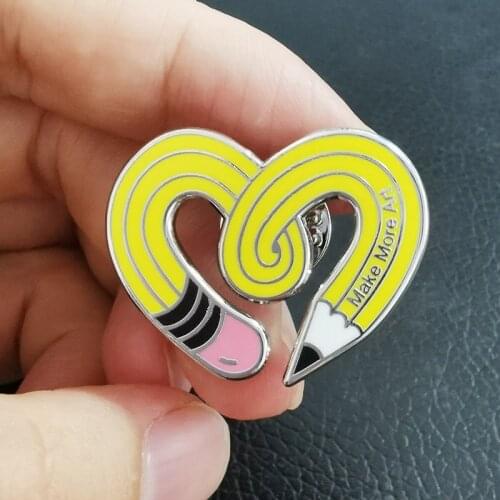 No matter what frustrations you may be facing,the pencil enamel pin will remind you to keep making