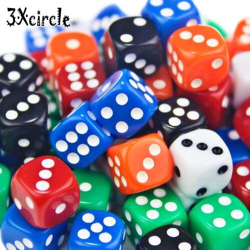 D6 Collection 12mm Rounded Corners Multi Color Dice with Standard Dot Perfect for Tabletop Board Games and RPGs 10PCS