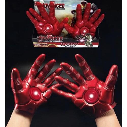 Marvel Avengers 4 Endgame Iron Man Infinity Gauntlet Halloween Cosplay Latex Gloves Superhero Weapon Action Figure Kids Toy