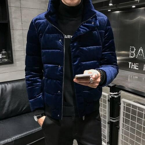 Royal Blue Parka Mens Winter Jacket Mens Bomber Jackets Grey Winter Coat Mens Clothes Fashion Thick 2020 Warm Parka Club Dress