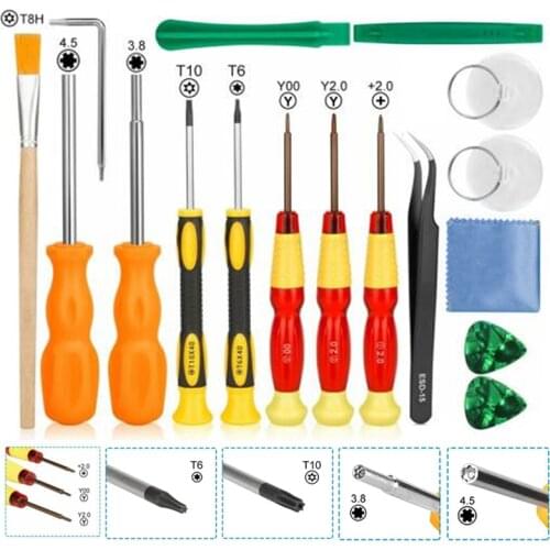 17-in-1 Screwdrivers Repair Tools Kit For Nintendo Switch GBA NES Wii NDS Accessories Screwdriver Cleaning Brush Repair Tool