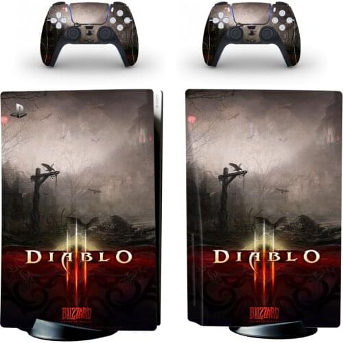Diablo PS5 Standard Disc Edition Skin Sticker Decal Cover for PlayStation 5 Console & Controller PS5 Skin Sticker Vinyl
