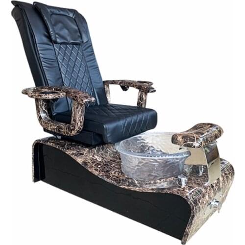 The Latest Cadeira Manicure Pedicure Leopard Print Nail Chair Foot Spa Massage Pedicure Chair for Sale (Lower Price)